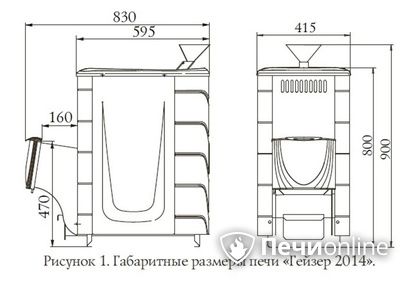 Дровяная печь-каменка TMF Гейзер 2014 Inox ДН КТК ЗК антрацит в Курске